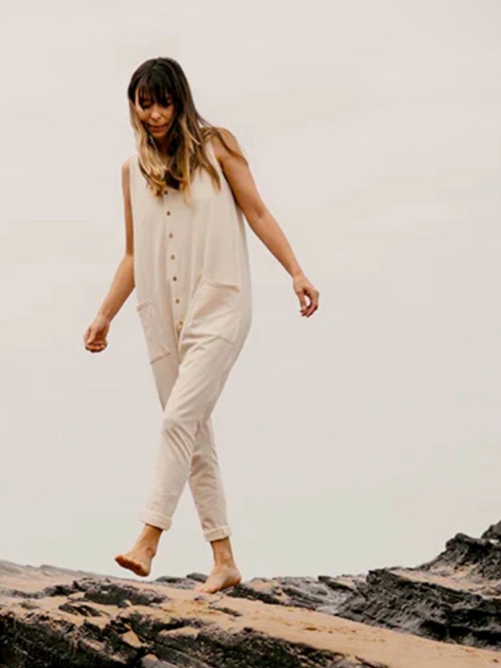 The Simple Folk The Free Range Jumpsuit One piece Organic Cotton Romper Size 6